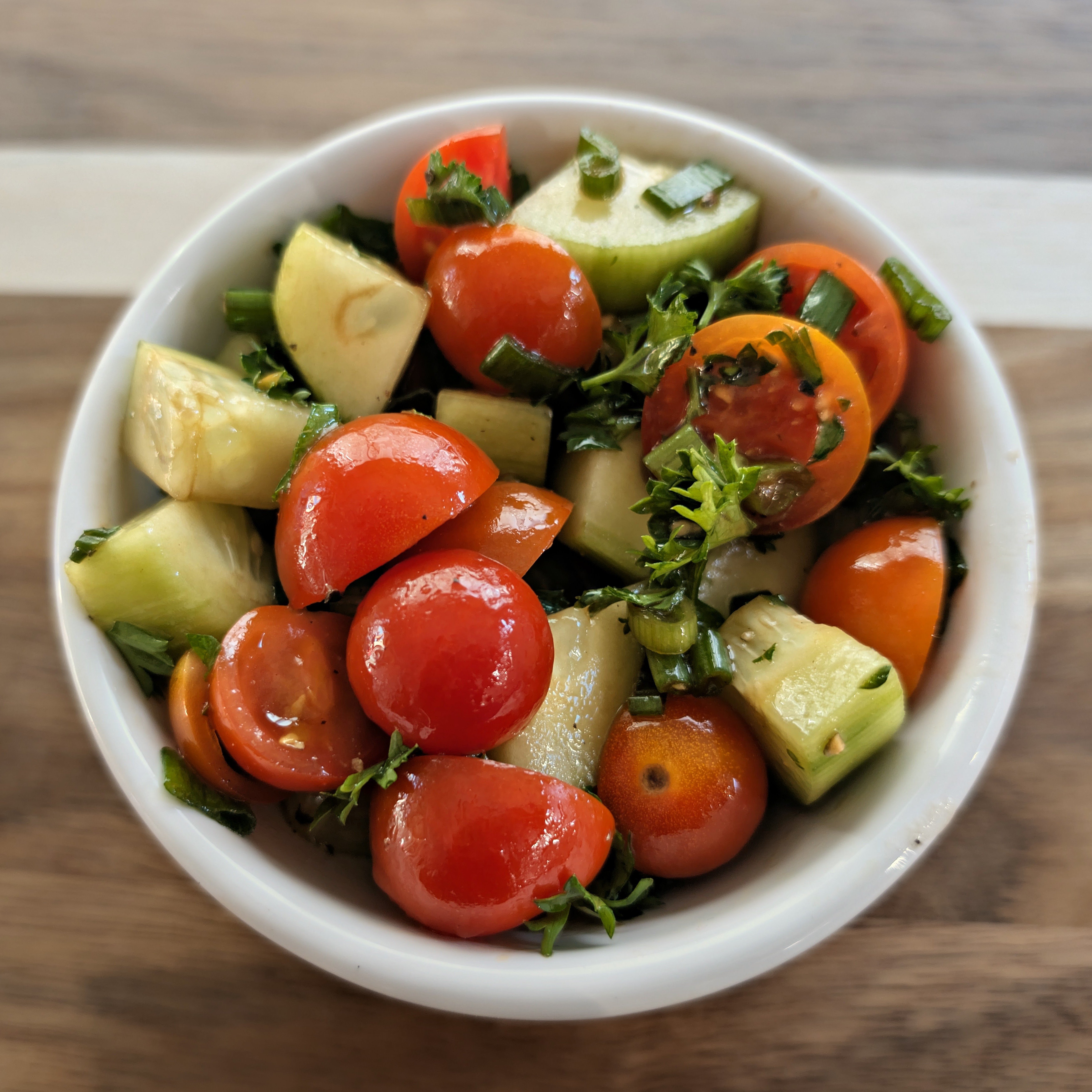 Quick and Easy Cucumber Tomato Salad
